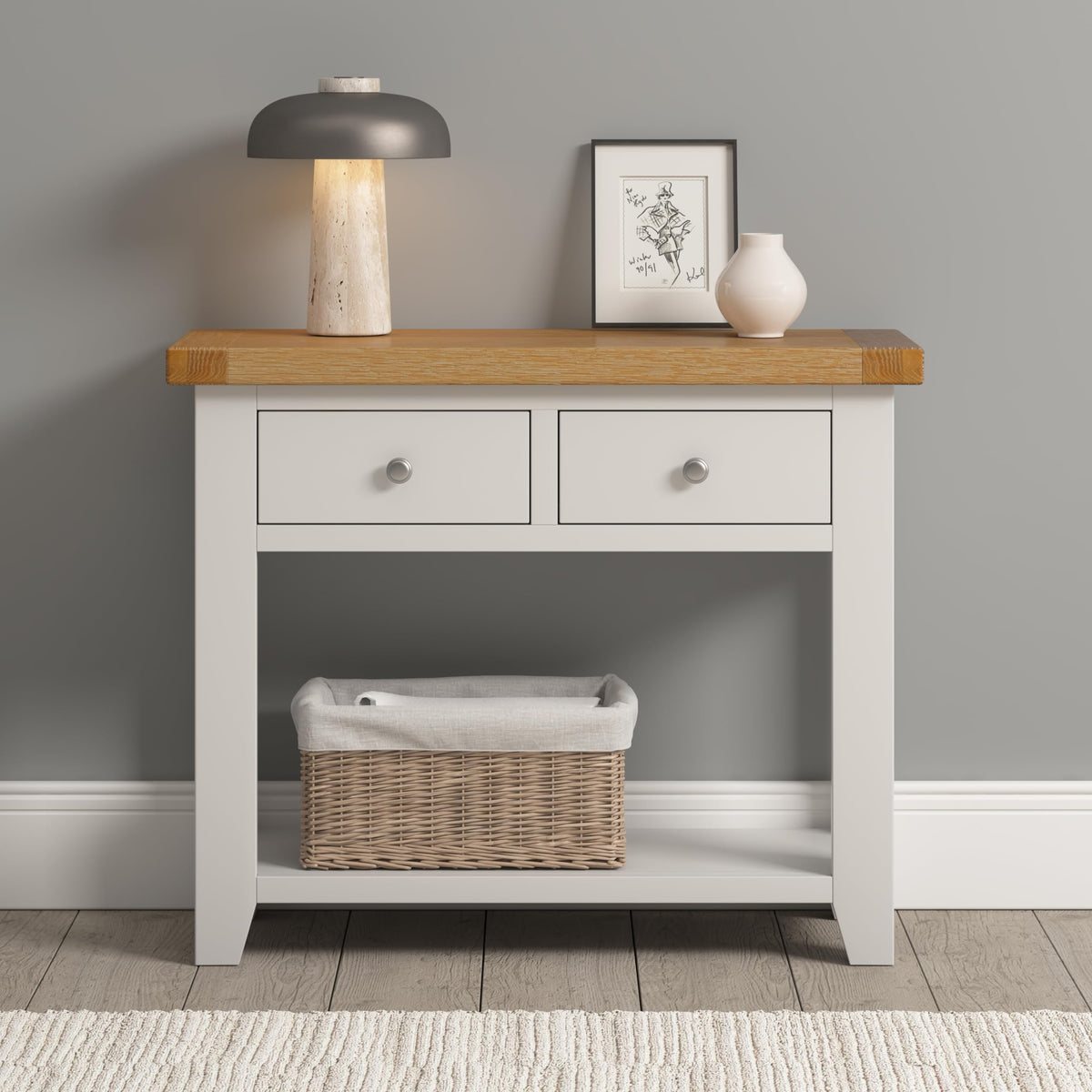 Seconique Windsor 2 Drawer Console Table