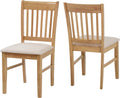 Seconique 1 x PAIR of Oxford Chairs in Natural Oak/Mink Microsuede
