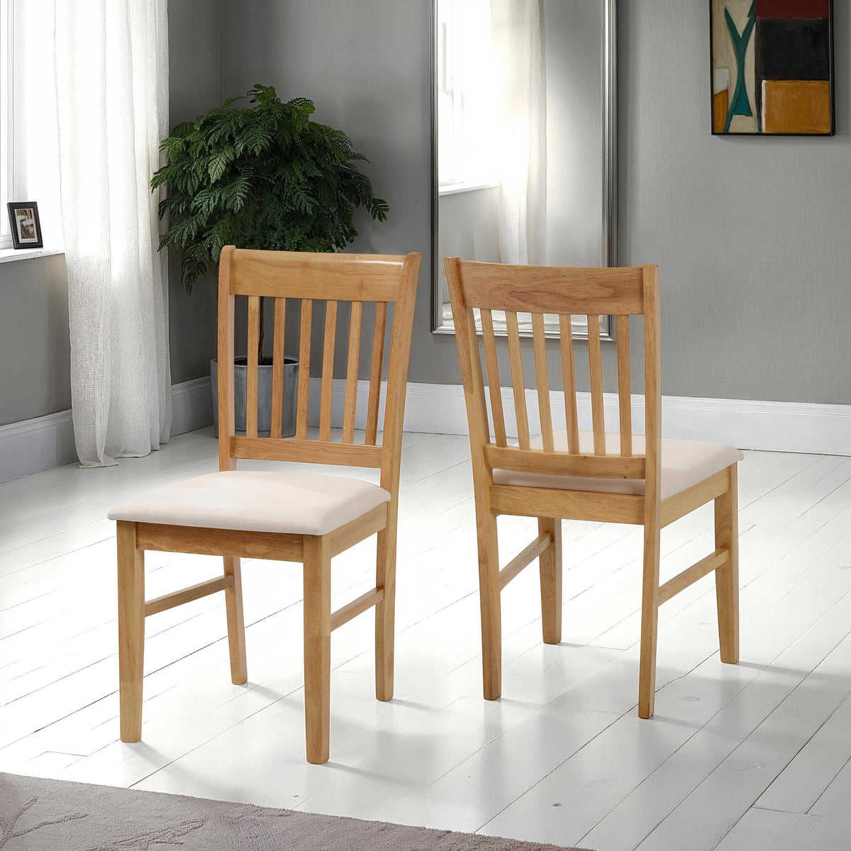 Seconique Oxford Extending Dining Set with 4 Mink Micro Suede Chairs