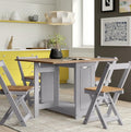 Santos Butterfly Dining Set in Grey/Distressed Waxed Pine