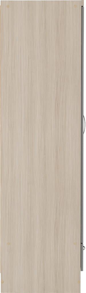 Furnisho Nevada 2 Door 1 Drawer Wardrobe Grey Gloss/Light Oak Effect Veneer
