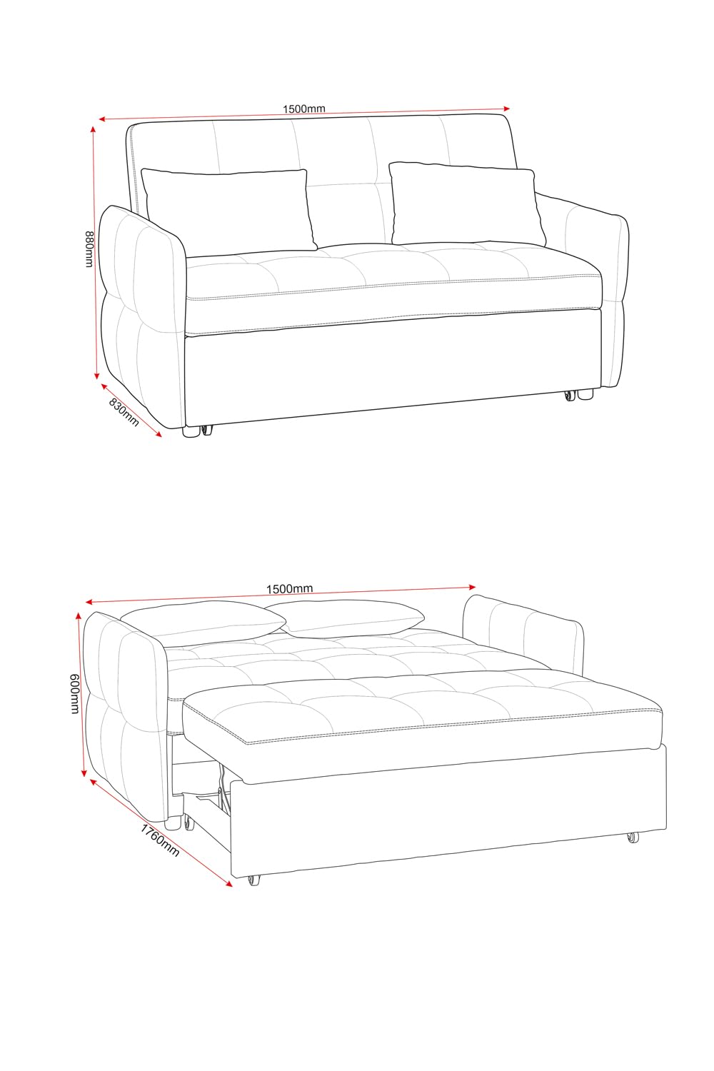 Seconique Chelsea Sofa Bed