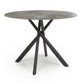 Shankar Avesta Round Dining Table - White or Grey(Grey)