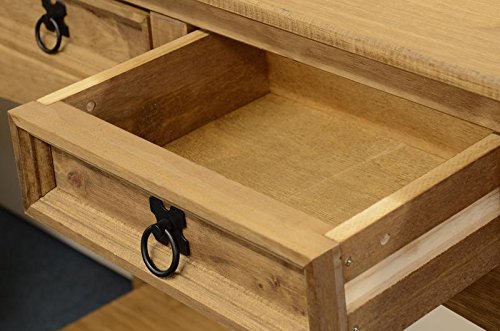 sec Corona 3 Drawer Bedside Chest in Distressed Waxed Pine