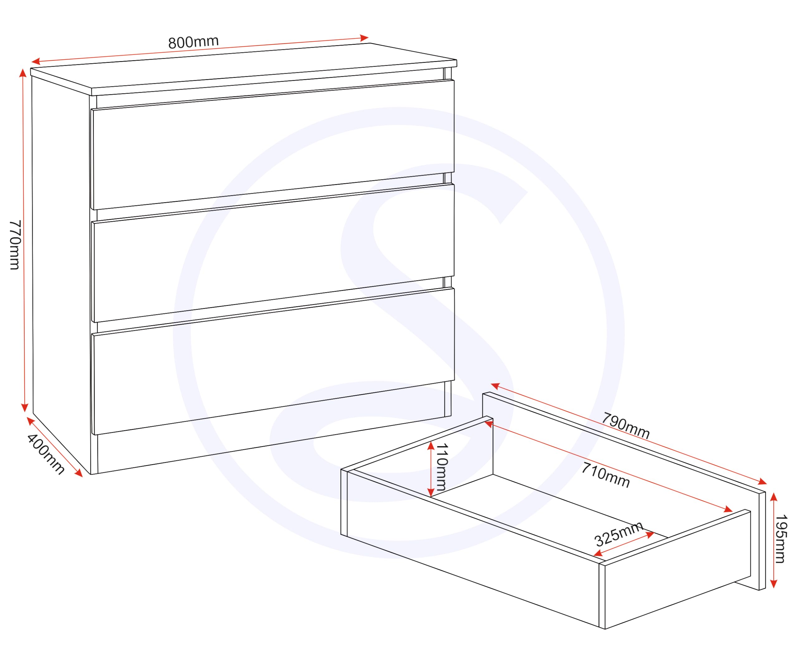 Seconique Malvern Drawer Chest