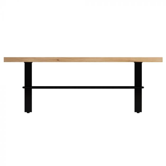 Isambard Dining Table, Wood, Metal, Oak, 1.3 m