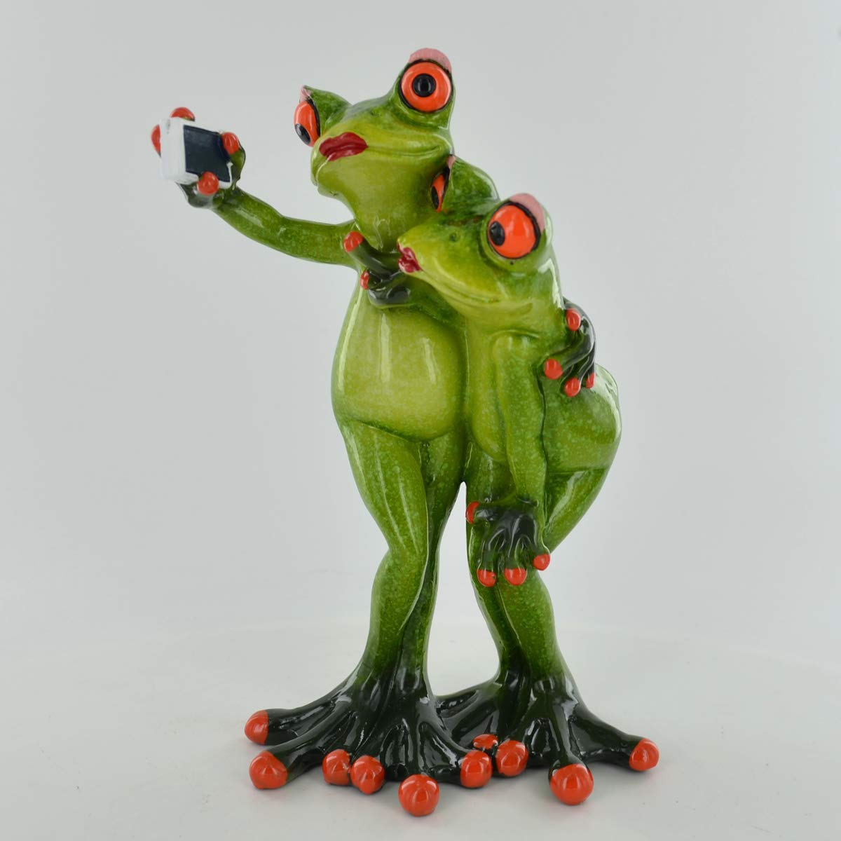 Comical Frogs - Selfie Couple Comical Gift Home Decor Novelty Present H15cm