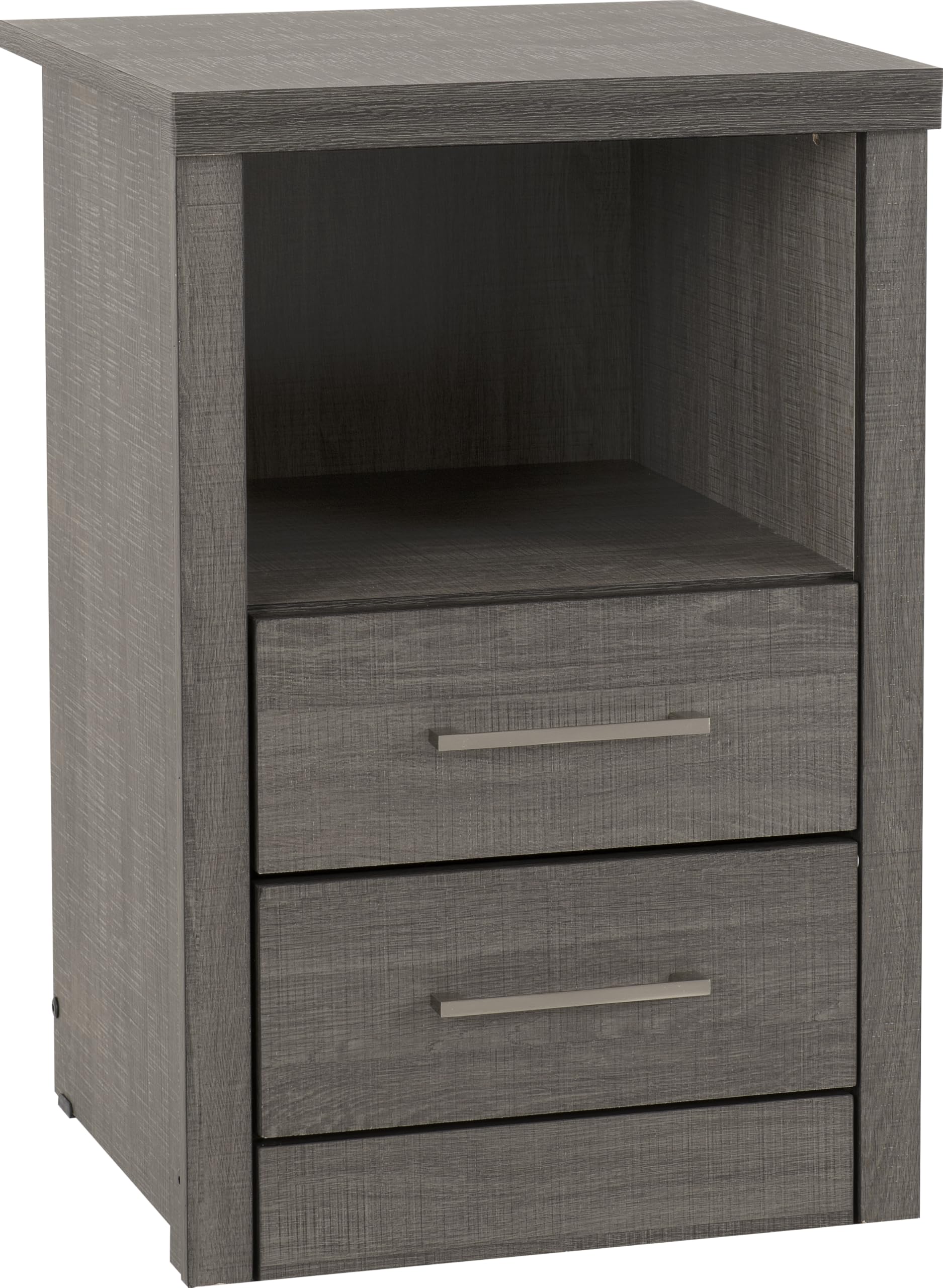 Seconique Lisbon 2 Drawer 1 Shelf Bedside Cabinet
