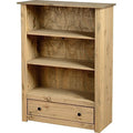 Bookcase Pine 1 Drawer 3 Book Shelves Solid Wood Furniture Waxed