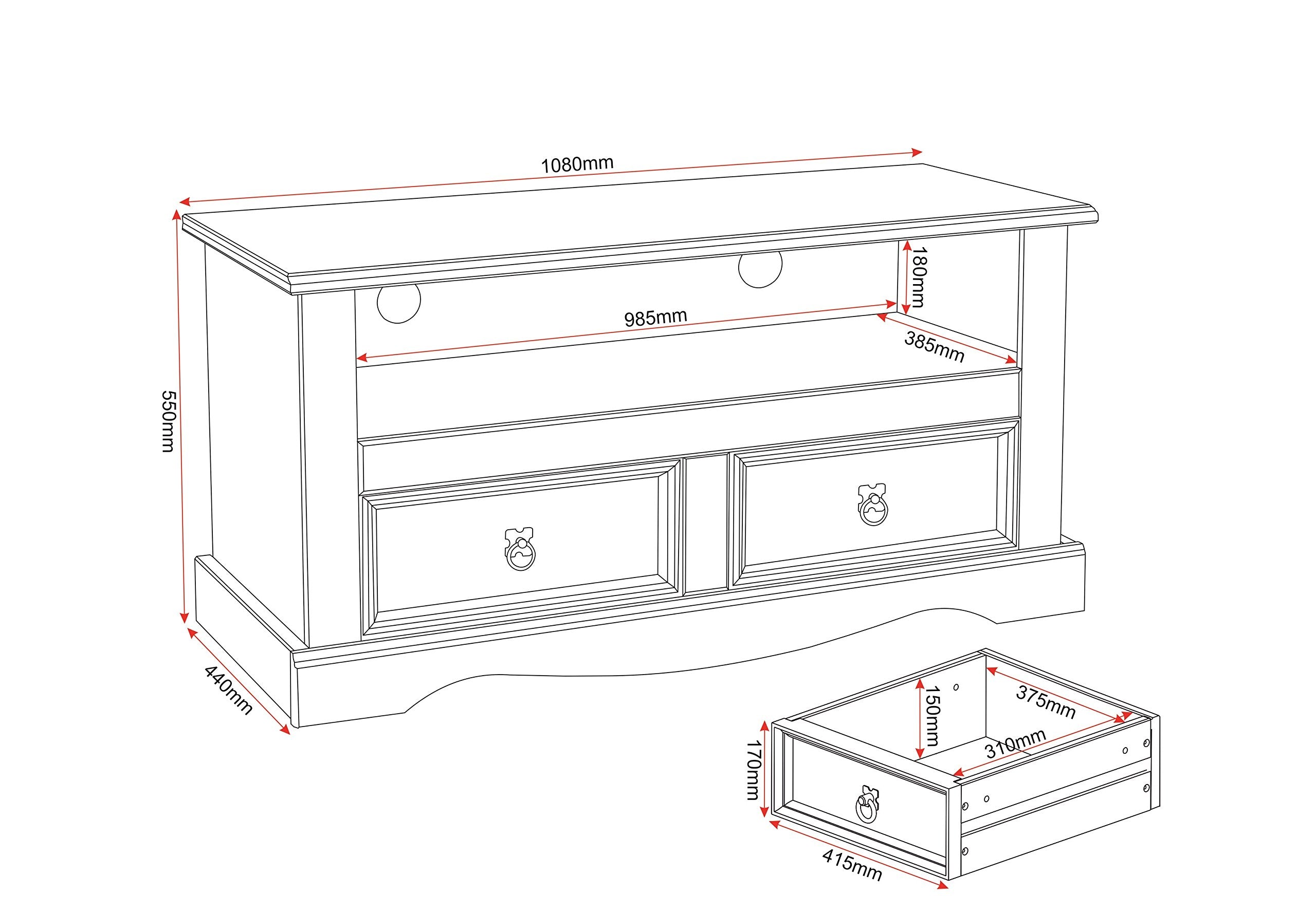 Xpress Delivery Corona 2 Drawer Flat Screen TV Unit