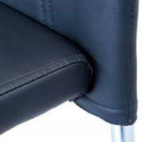 IOWA FAUX LEATHER GRAY LOUNGE CHAIR (PACK OF 4 PCS) (Black)