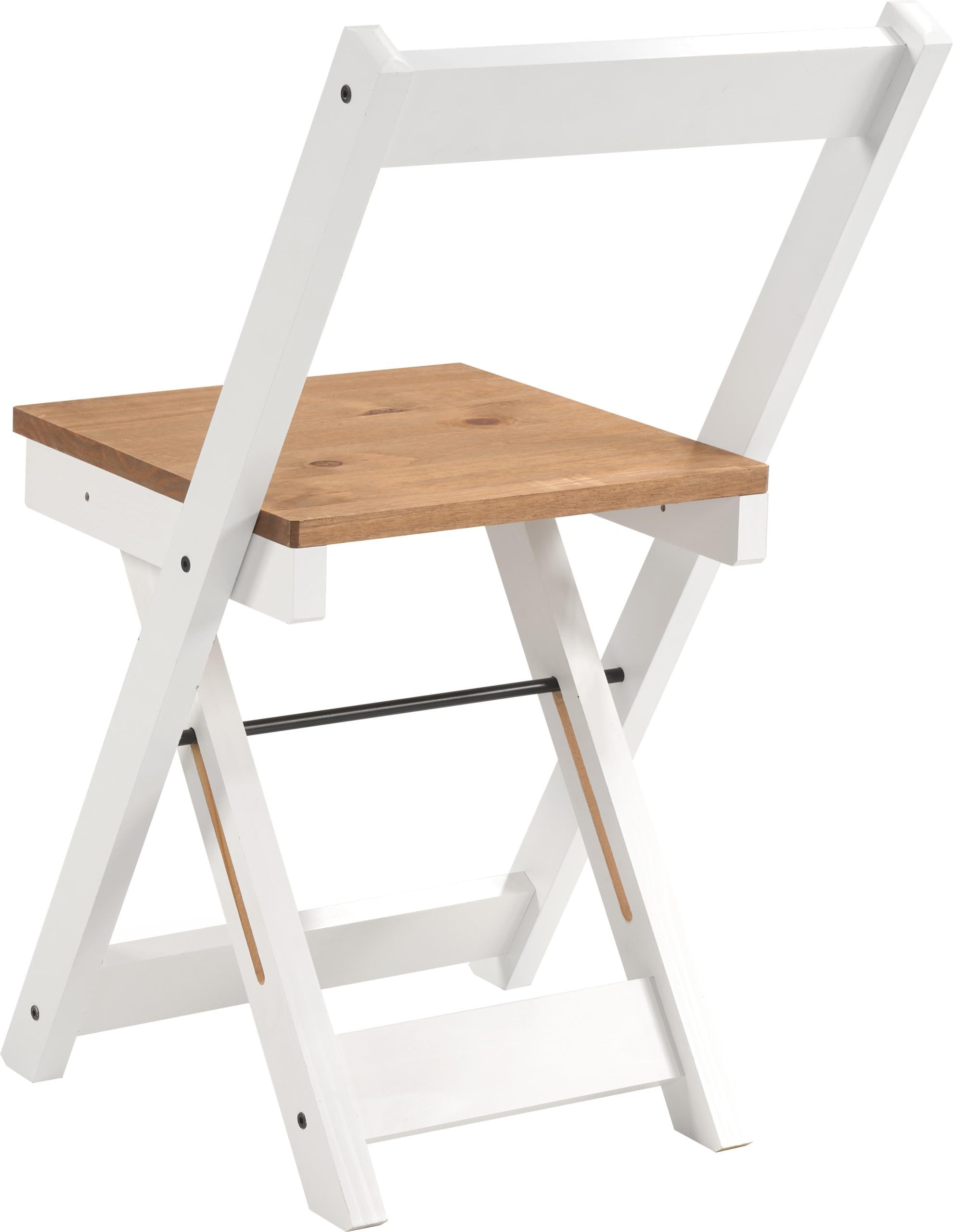 Ellingham Butterfly Dining Set with 4 Folding Chairs (Pine & White)